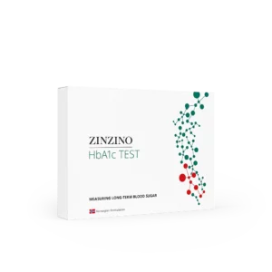 HbA1c Test de Zinzino - kit de prueba casero para medir glucosa sanguínea a largo plazo, tecnología noruega