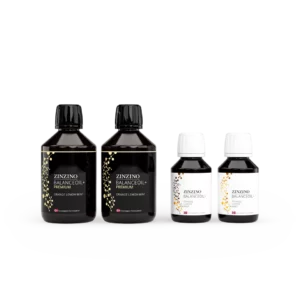 Kit Zinzino con dos BalanceOil+ Premium de 300 ml y dos BalanceOil+ de 100 ml.