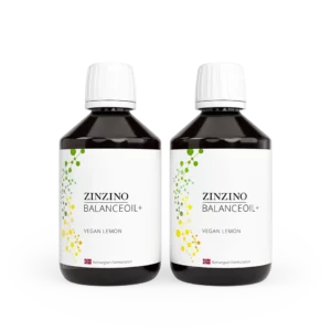 Zinzino BalanceOil+ Vegan Lemon, suplemento de omega-3 vegano con formulación noruega.