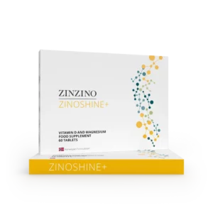 Suplemento Zinoshine+ de Zinzino con vitamina D y magnesio, 60 tabletas – fórmula noruega.
