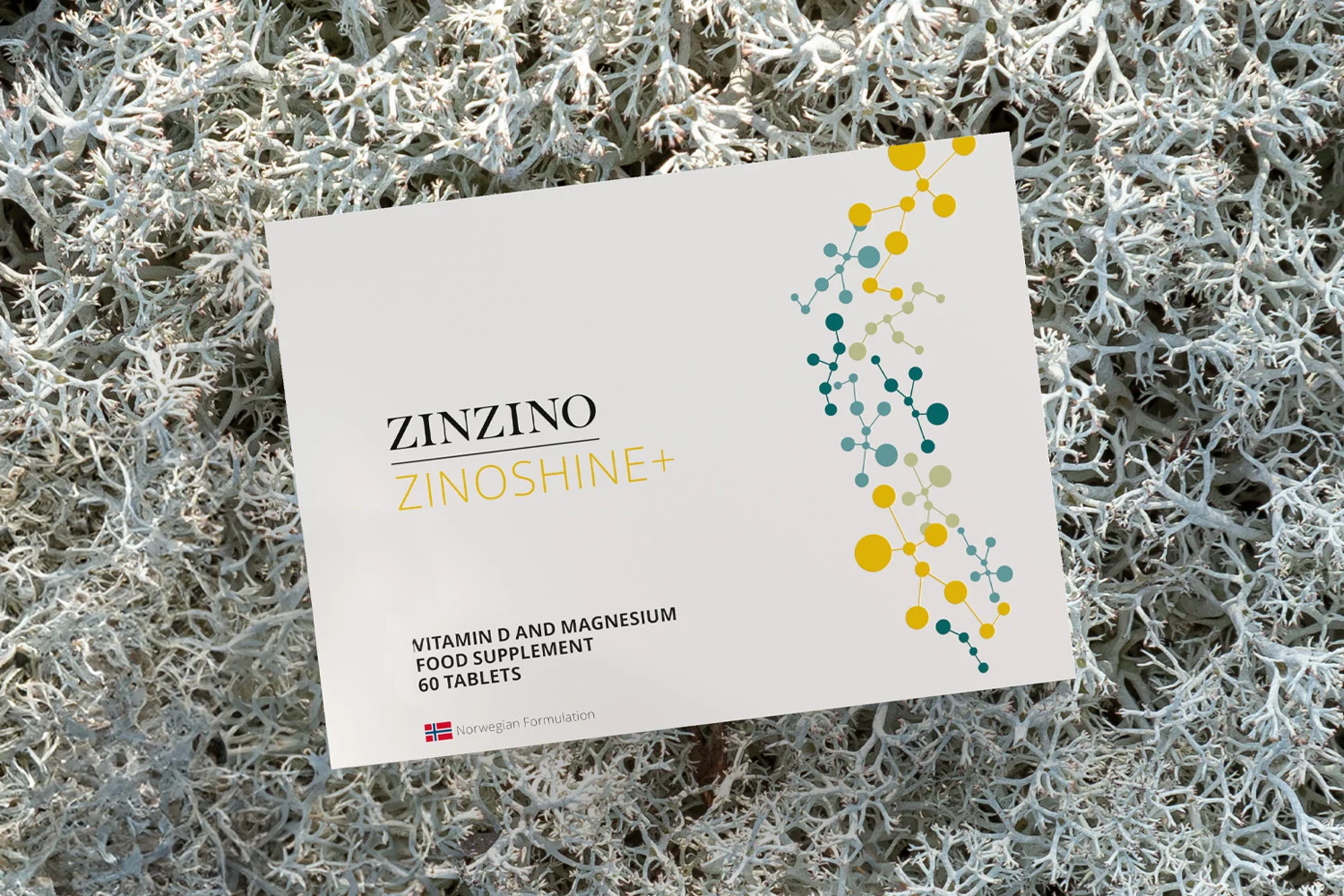 ZinoShine+ de Zinzino - Suplemento de vitamina D3 y magnesio en tabletas, fórmula noruega avanzada para bienestar óseo, muscular y energético (60 unidades)