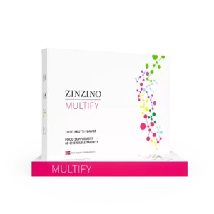 Kit de 2 botes de Multify Zinzino - suplemento masticable sabor tutti frutti, 60 comprimidos cada uno, formulación noruega
