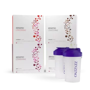 Kit de 4 batidos LeanShake Zinzino en sabores fresa, frutos rojos, chocolate y vainilla, para control de peso y nutrición muscular